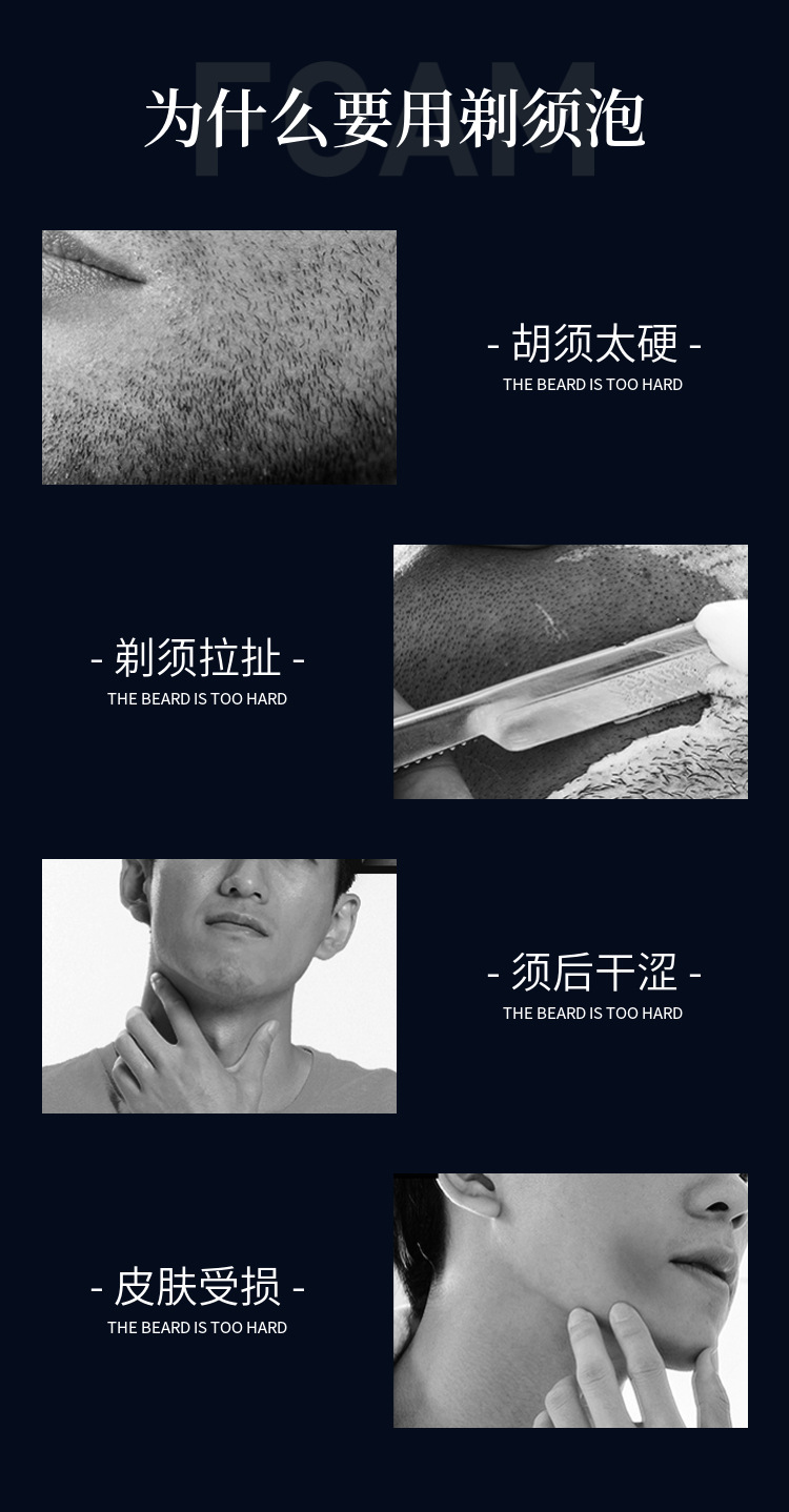 Cross-border digital display 8801 shaver, electric water shampoo, razor, USB charging, three-in-one or four-in-one beard knife pic 15