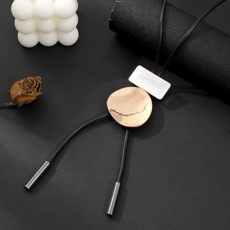 跨境亚马逊新款女士几何长项链金属简约小众饰品外贸批发欧美项饰详情11