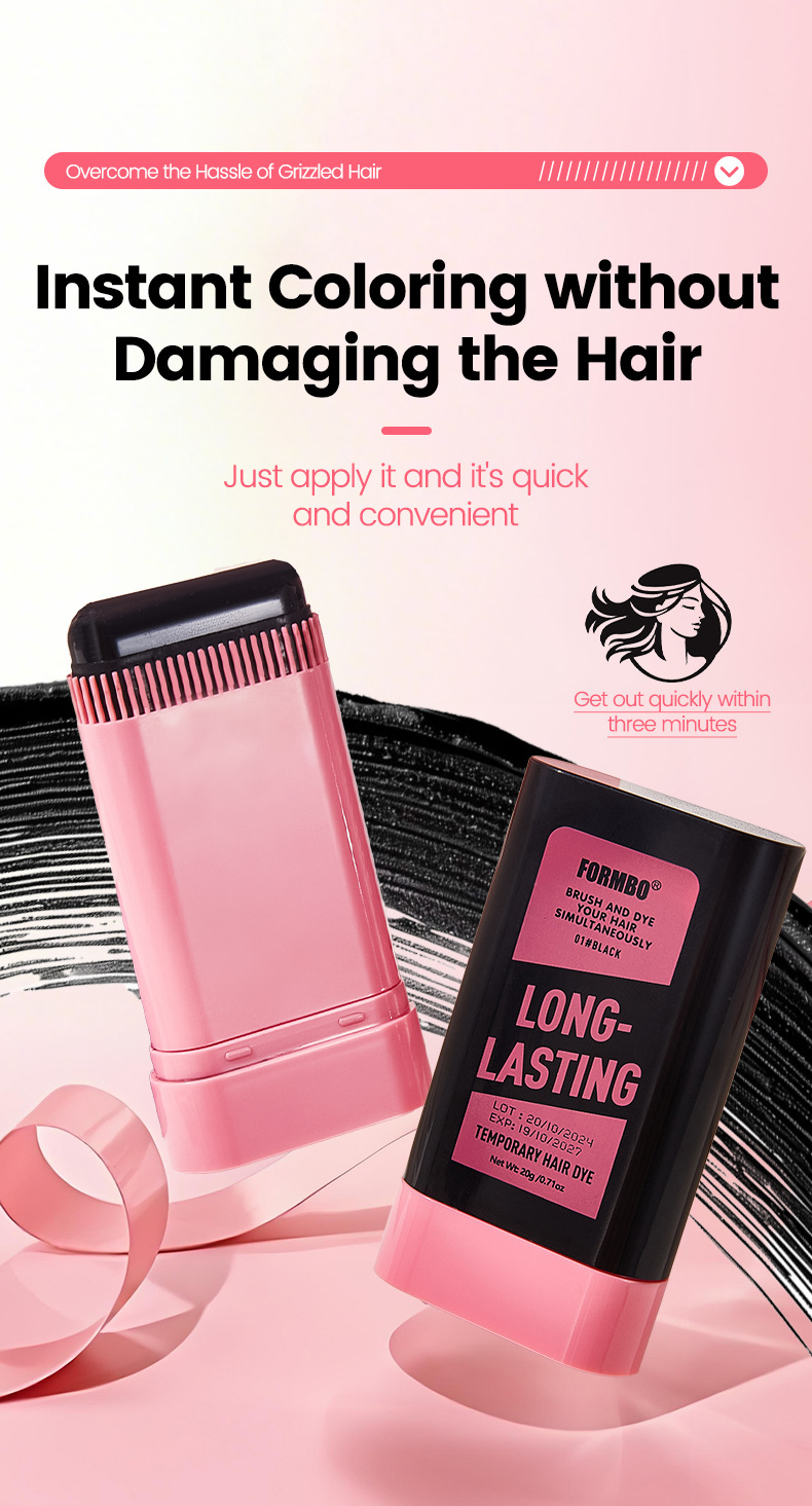 【跨境专供】FORMBO美发棒一次性染发剂应急遮盖白发梳染不伤发详情4