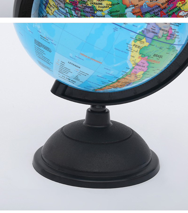 精峰高清印刷地图纯英文地球仪地理教学摆件学生儿童开学礼品批发详情12