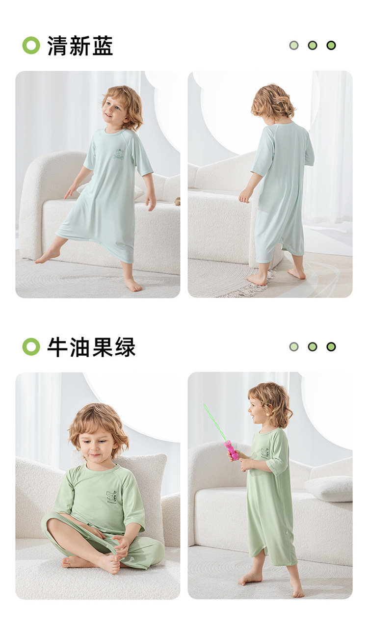 贝肽斯婴儿睡袋春夏款优可丝睡袍防踢被神器儿童睡衣女季宝宝睡裙详情17