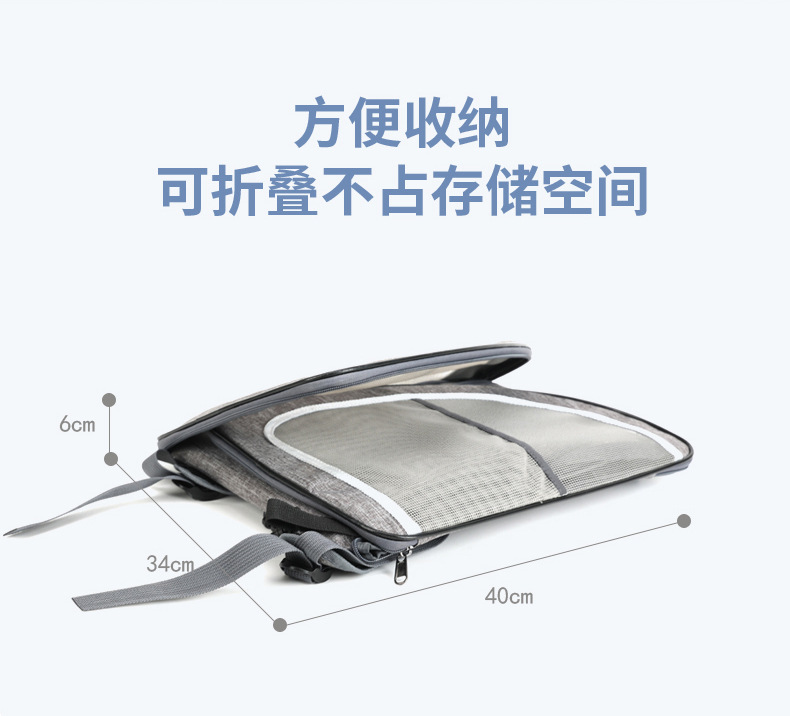 Pet bag for aviation, foldable cat bag, breathable, large-capacity cat and dog, outdoor travel pet backpack, double-shoulder cat bag pic 8