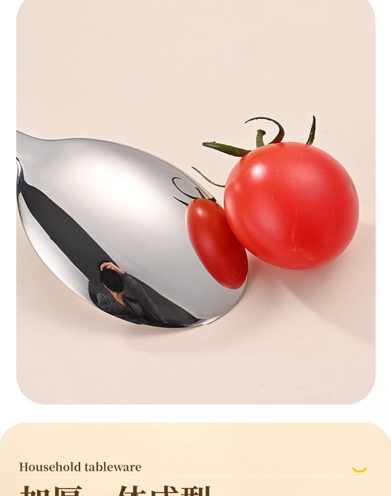 316 stainless steel spoon, household long-handled high-end spoon, exquisite dining spoon, food-grade deepened soup spoon pic 12