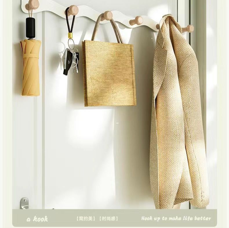 New door rear hook storage clothes hook, bedroom no-drilling wonder, wall-mounted simple style decorative hook pic 7