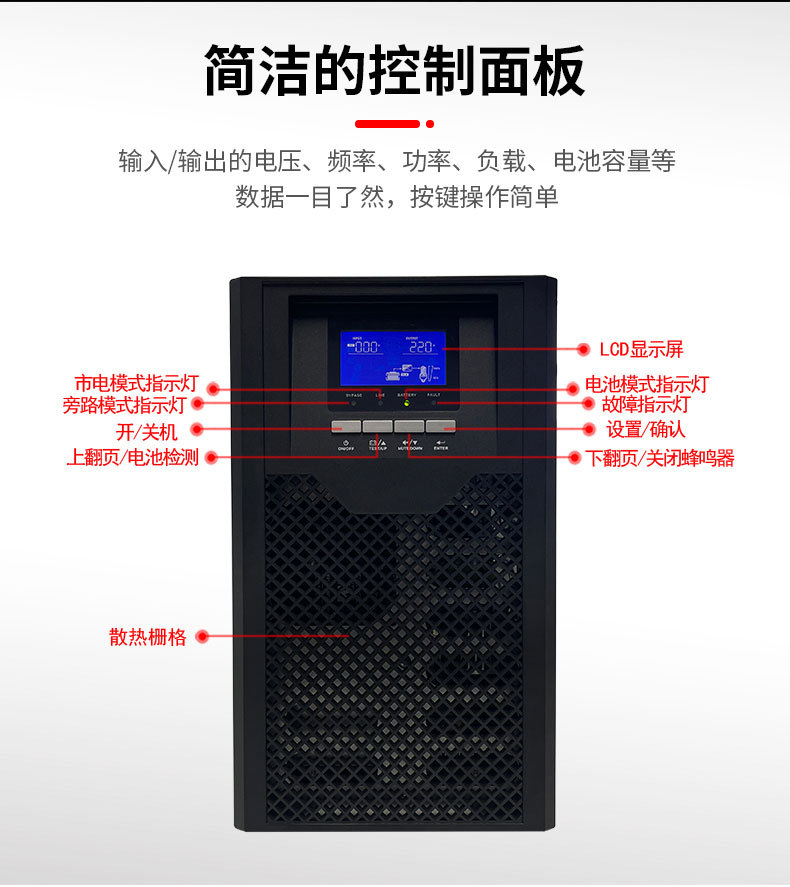 ups uninterruptible power supply 20KVA, 30KVA, 60KVA three-phase 380v high-power industrial-grade ups power supply pic 8