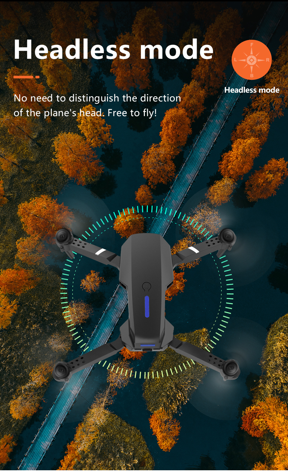 Cross-border E88 high-definition dual-camera folding drone, long-lasting endurance, easy to carry, intelligent obstacle avoidance remote control aircraft for foreign trade pic 4