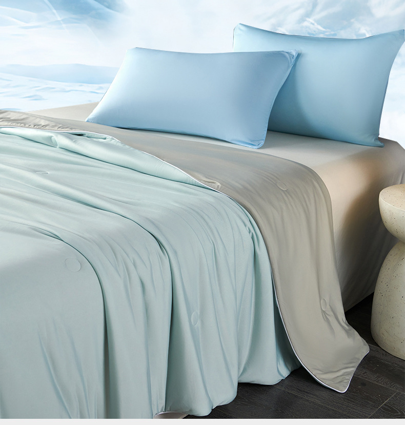 婴儿A类凉感夏凉被非天丝空调被学生夏被纯色双人冰丝薄被子夏季详情7