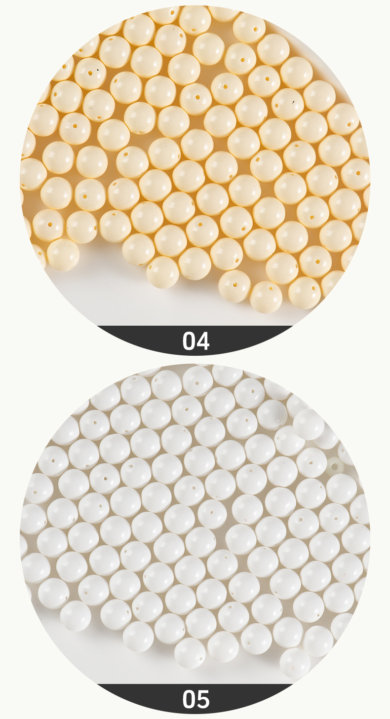 FGB千色玻璃米珠6mm实色小孔糖豆圆珠散珠手工串珠手链材料混珠详情6