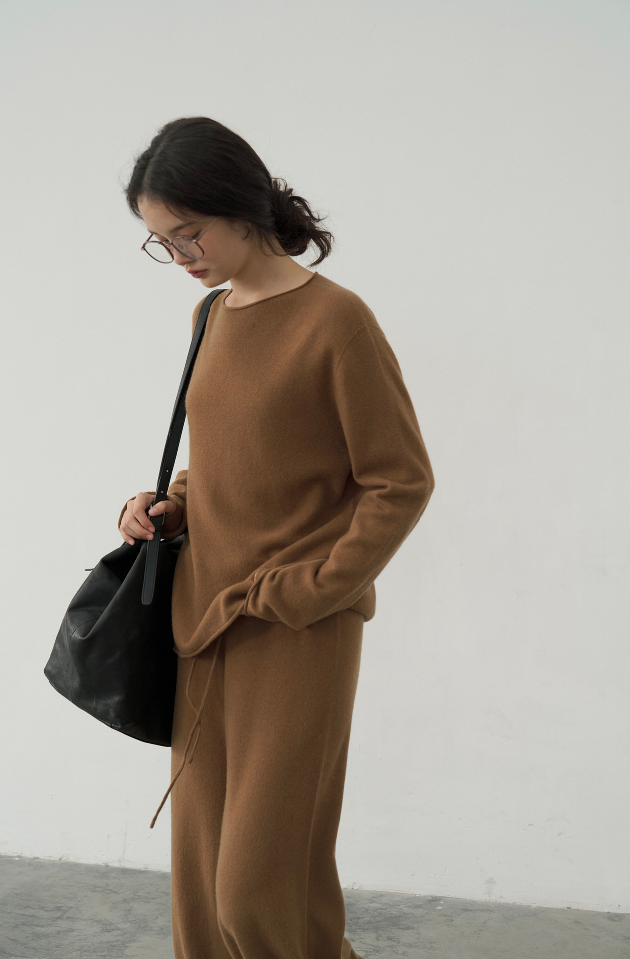 Korean-style seamless one-piece process round-neck pullover cotton and wool sweater, basic base layer for women a1183 in autumn and winter pic 14