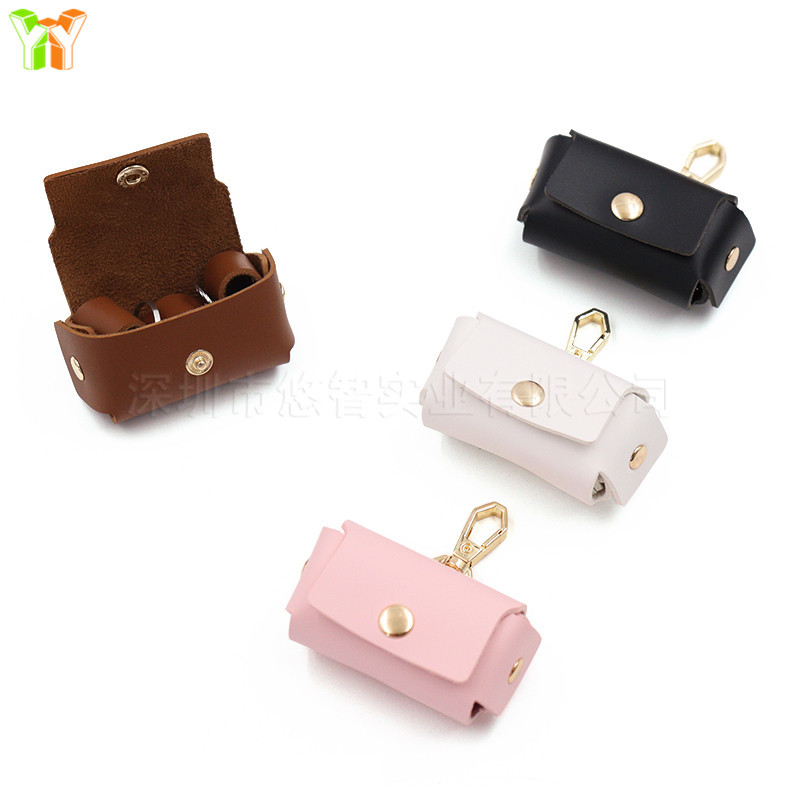 New-style creative leather ring storage bag, travel wedding ring storage box, personalized leather jewelry bag pic 11