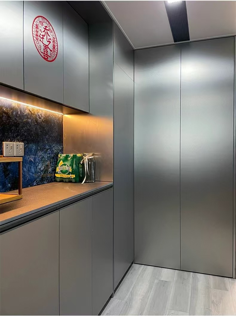 竹炭木金属板金属拉丝饰面板碳晶板镜面护墙板竹木纤维装饰木饰面详情29