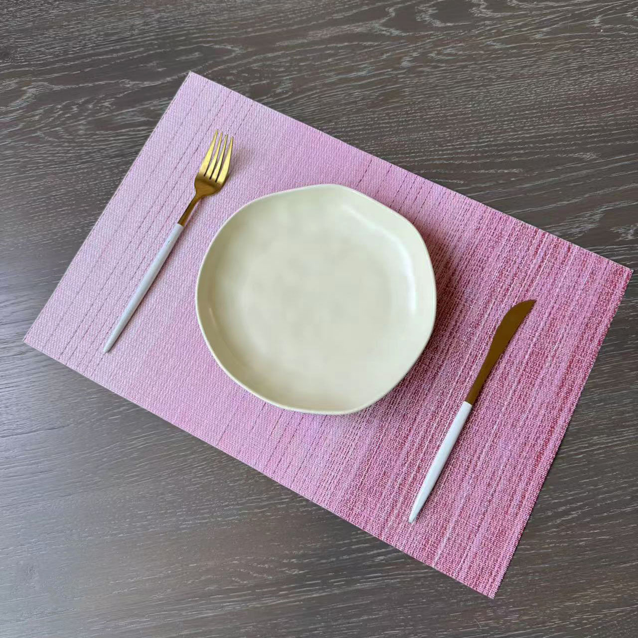 简约渐变背景板家用餐桌餐具垫加厚编织隔热垫pvc餐垫西餐垫杯垫详情4