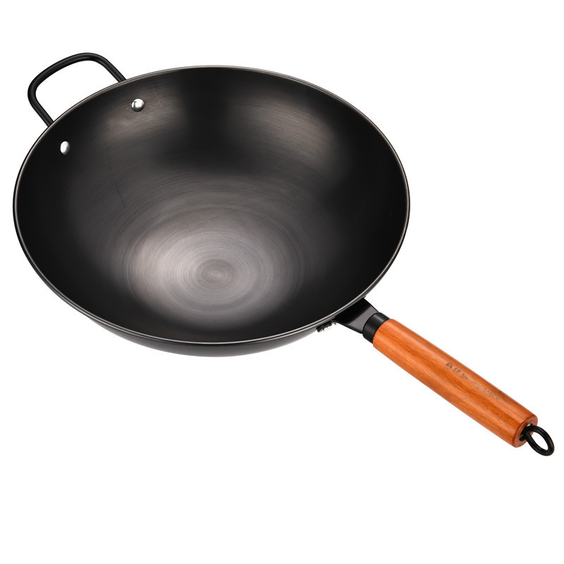 Factory wholesale healthy, uncoated, genuine stainless steel wok, round bottom nitrogen-filled wok, non-stick cooking wok, gift, one-piece consignment pic 17