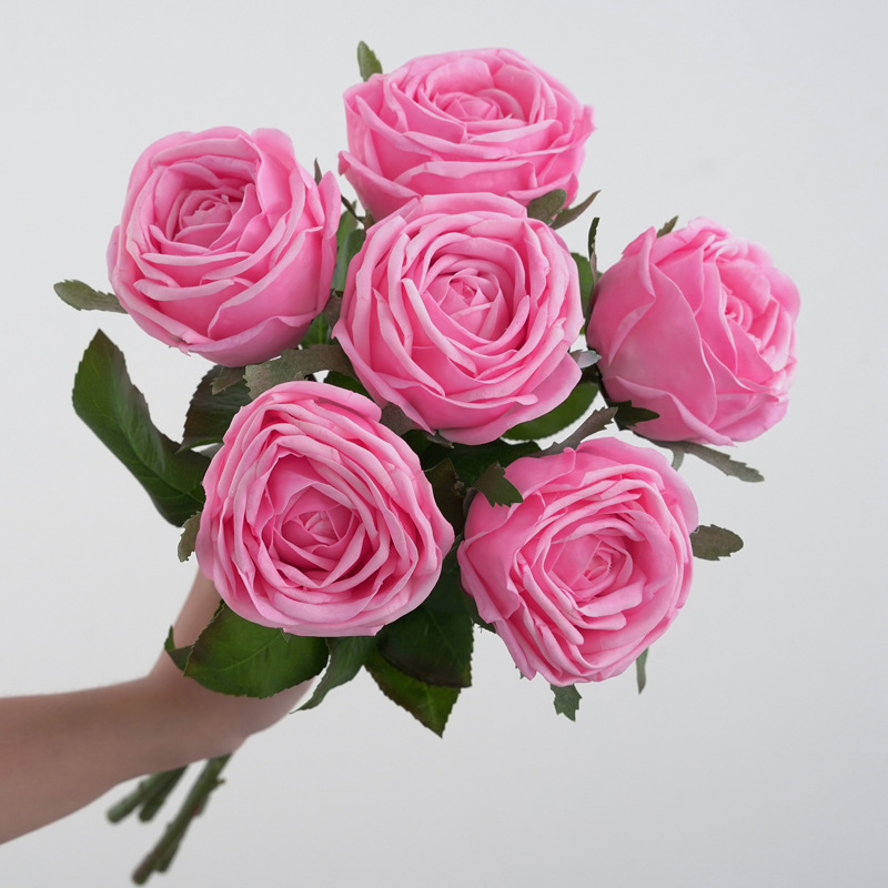 仿真单支手感保湿桑拉玫瑰 婚庆婚礼配材家居桌面装饰摄影道具详情10