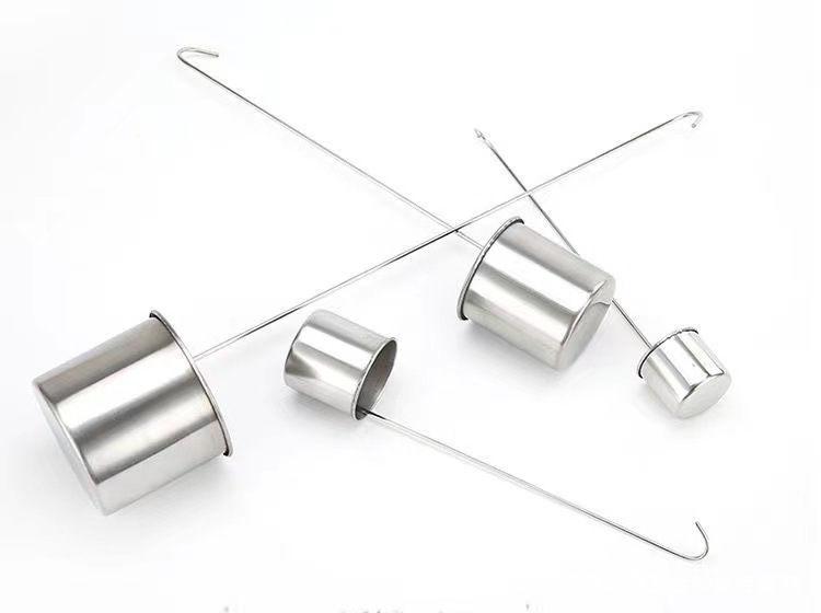 Stainless steel wine whisker, one or two ounces wine measuring vessel, round-handled wine whisker, household long-handled hook wine spoon, wine scooping vessel pic 1
