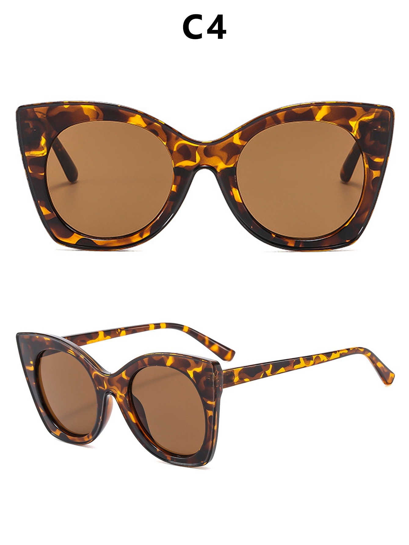 Fashionable and personalized color-blocking sun protection sunglasses, cross-border European and American trend anti-blue light flat sunglasses frame pic 13