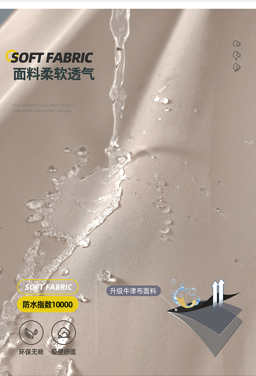 代发批发电动车带袖雨衣全身防暴雨摩托车加厚超大单人骑行雨披详情10
