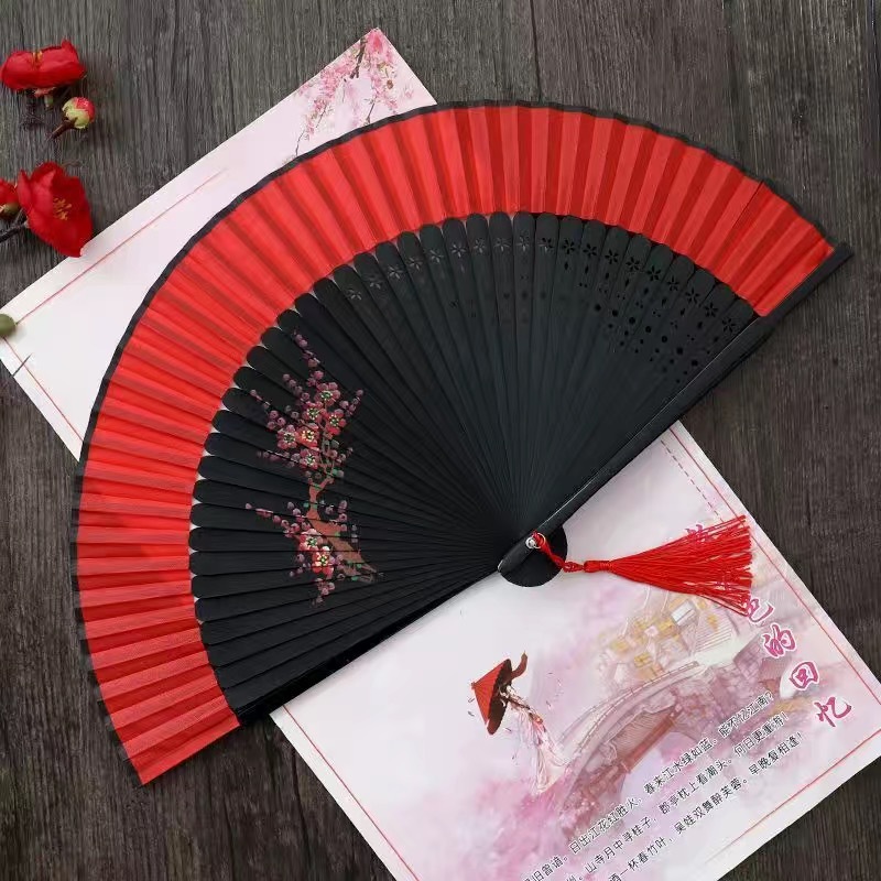 扇子古风折扇女士折叠竹扇古典古装汉服网红礼品跳舞蹈扇夏季详情14