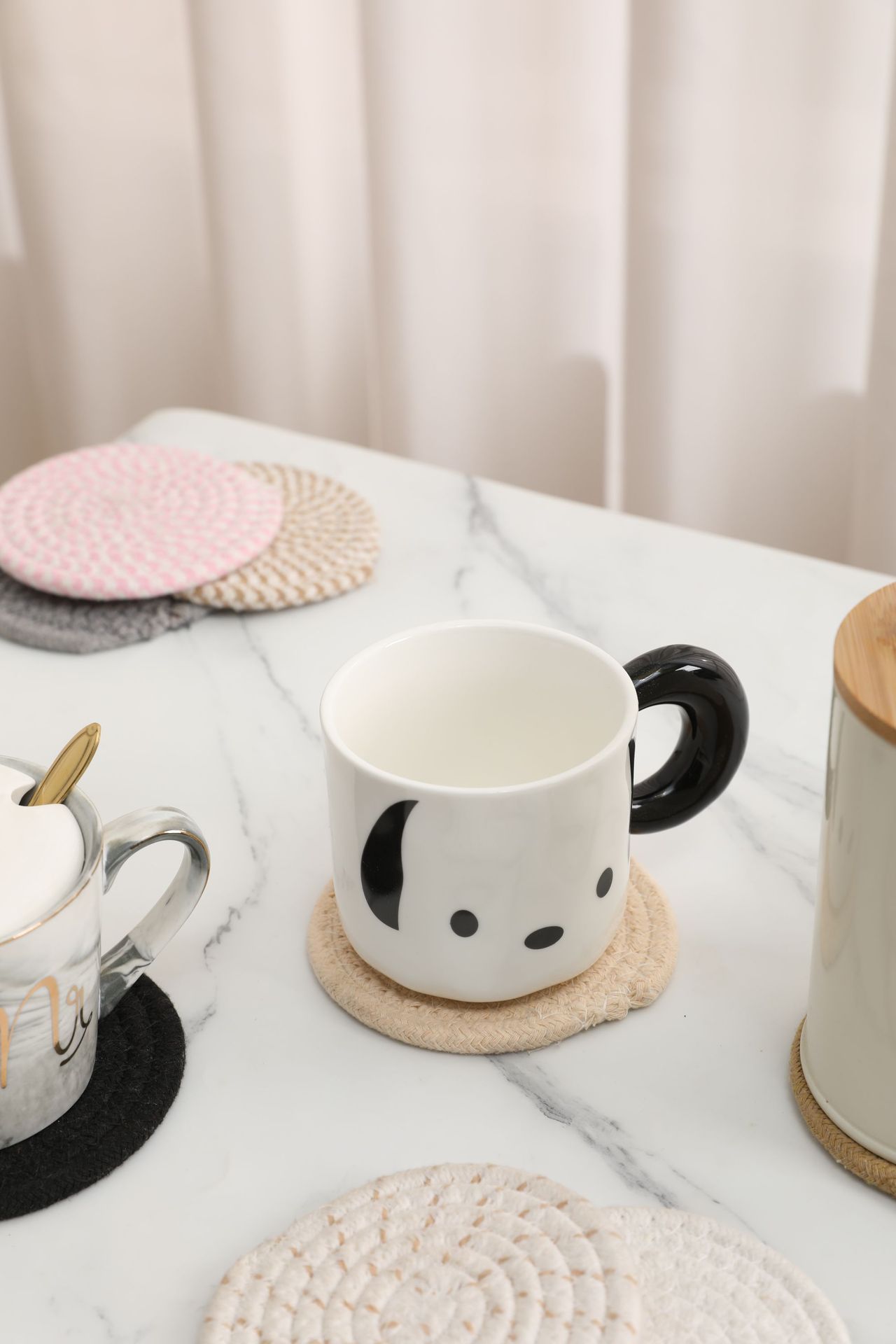 杯垫圆形加厚垫子北欧ins棉绳编织隔热餐垫砂锅垫棉线绳防烫餐桌详情3