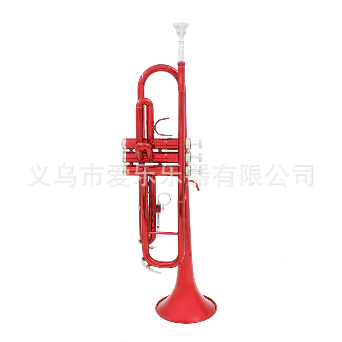 Wholesale wind band red trumpet instrument manufacturer, children and students perform B-flat three-note trumpet, drum and bugle corps instruments pic 9
