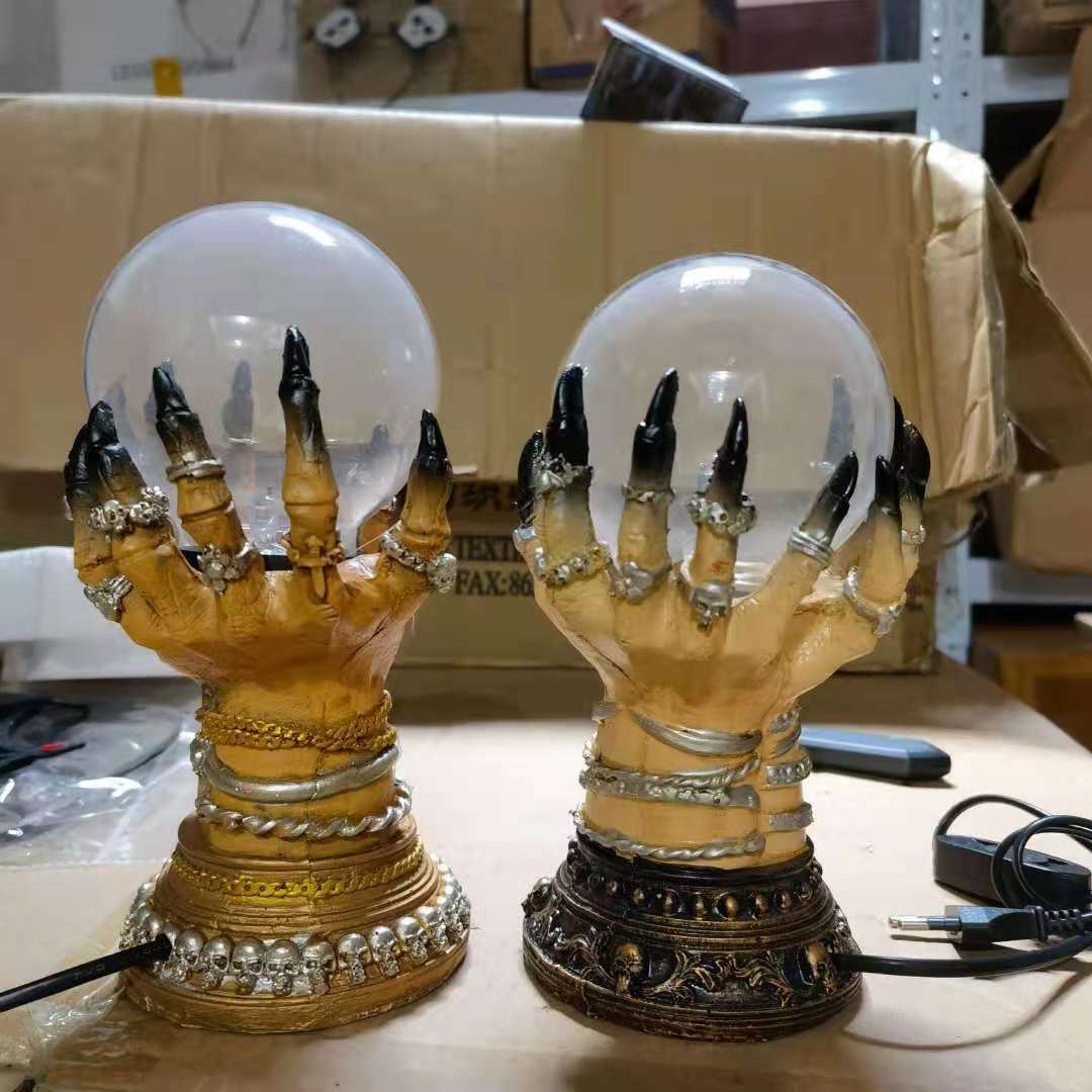 厂家批发一个起批魔幻场景布置个性魔手静电离子闪电光魔法球魔灯详情1