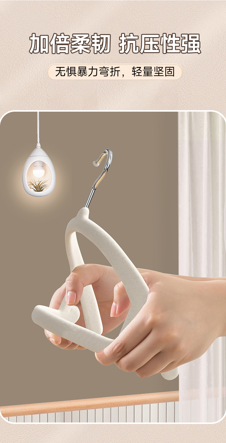 加厚植绒衣架防滑无痕2025新款防肩角家用挂衣晾衣架加宽衣撑衣挂详情6