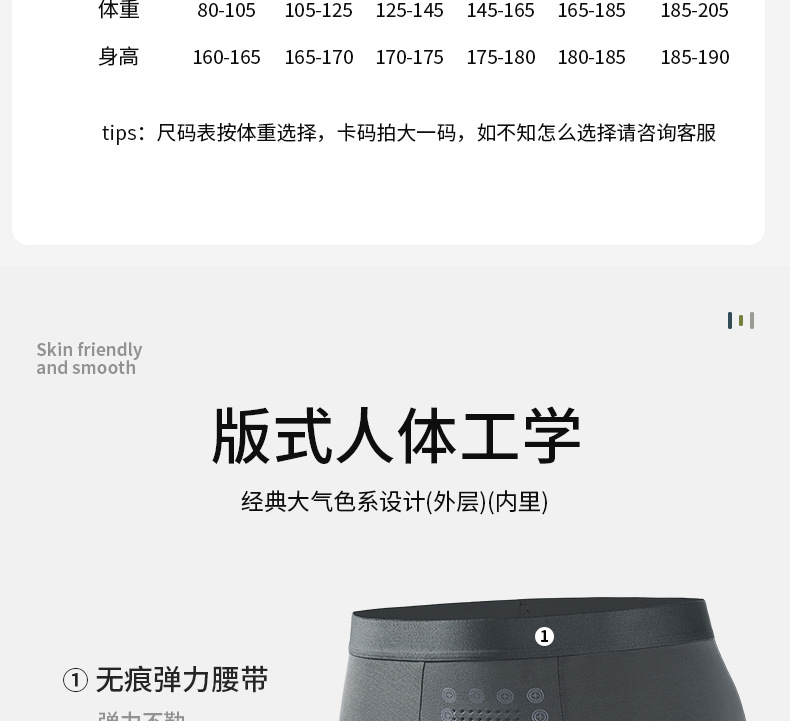 【3条装】男士内裤7A级抗菌四角裤大码男生平角裤高档男款短裤详情15