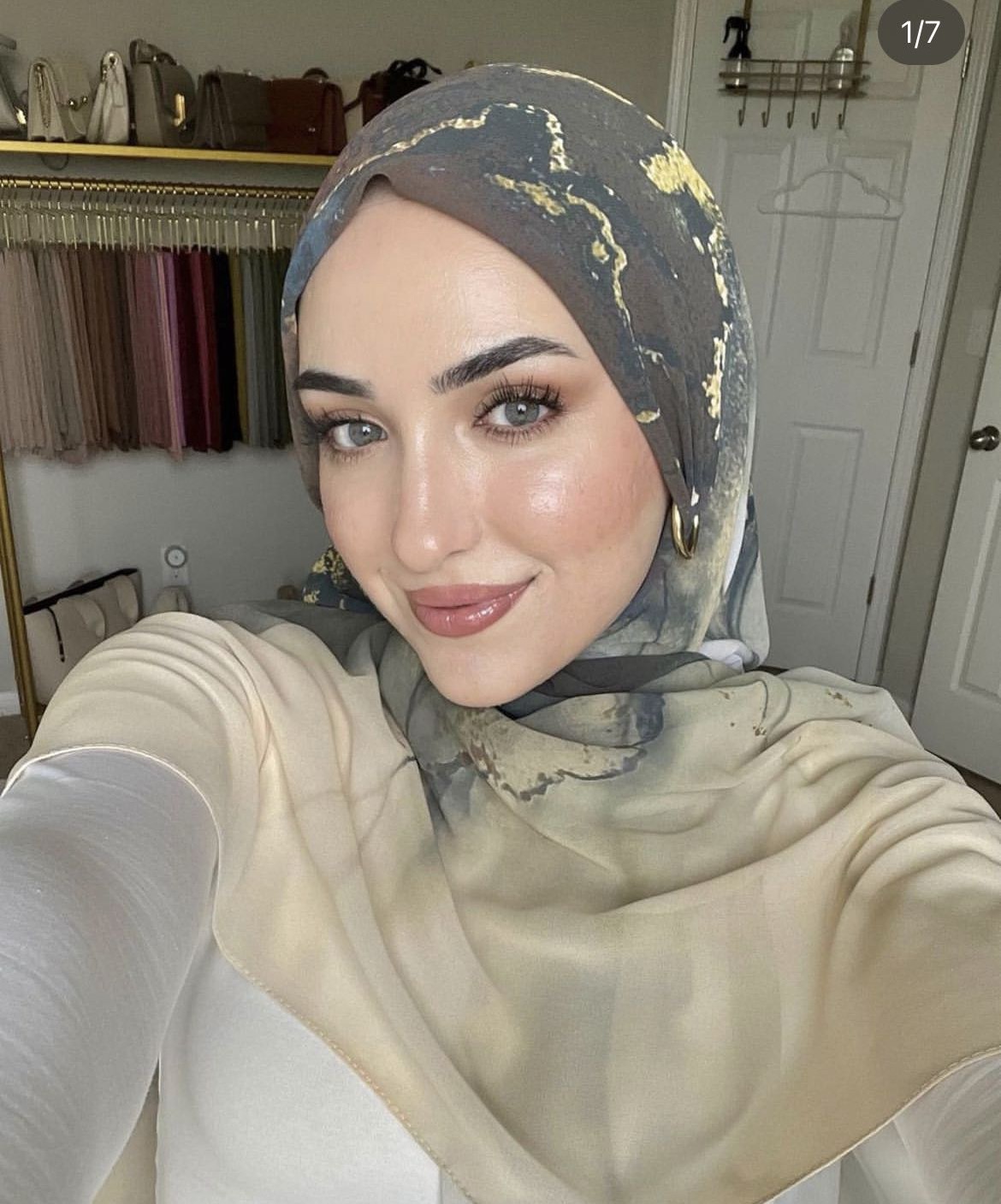 Hot-selling watercolor tie-dyed cotton scarf, Arabian modal cotton, Turkish Middle East headscarf, Internet celebrity style pic 30