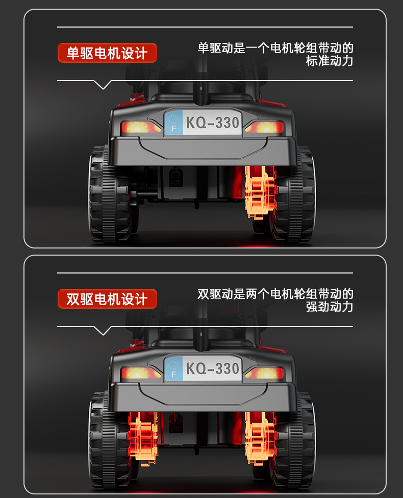 儿童电动四轮沙滩车可推可骑遥控1-3岁摩托车周岁宝宝礼物滑行车详情11