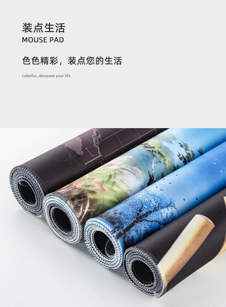 Guangfengyuan Large Mouse pad with office shortcut keys, large and long gaming and e-sports desk mat, National trend creative thickened version pic 11
