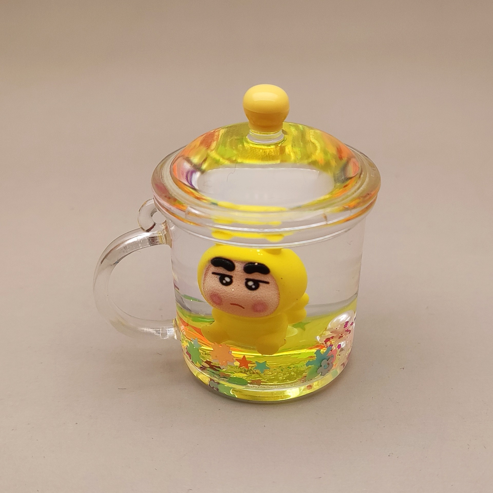 创意亚克力入油流沙瓶卡通系列钥匙扣汽车配饰桌面摆件饰品详情3