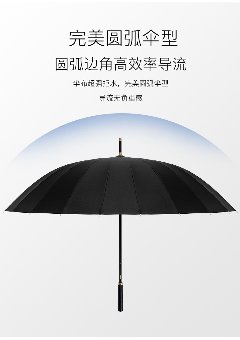 24骨长柄伞抗暴风晴雨两用伞加大双人商务直杆高尔夫伞广告印刷详情16