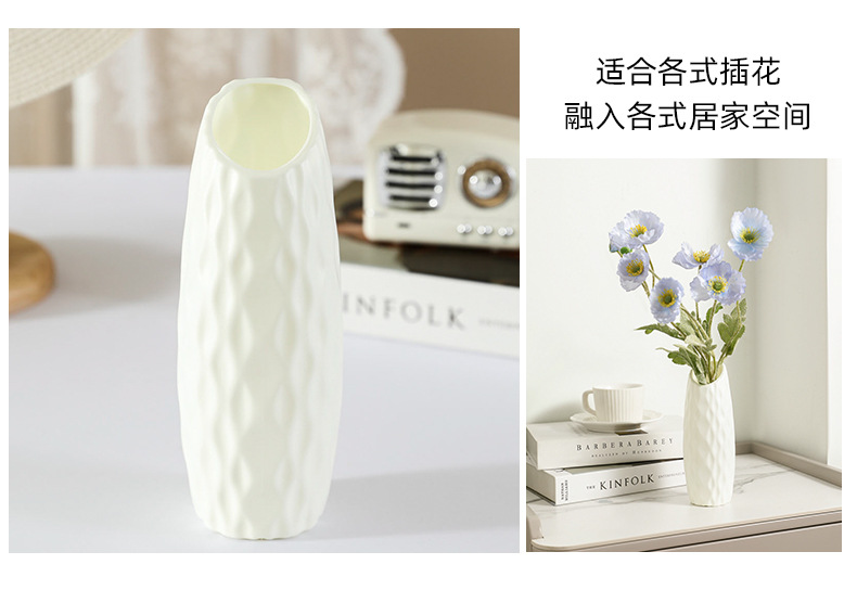 Plastic vases for the living room, fresh and simple, creative, anti-drop flower arrangement vases, hydroponic vases, home desktop decoration pic 6