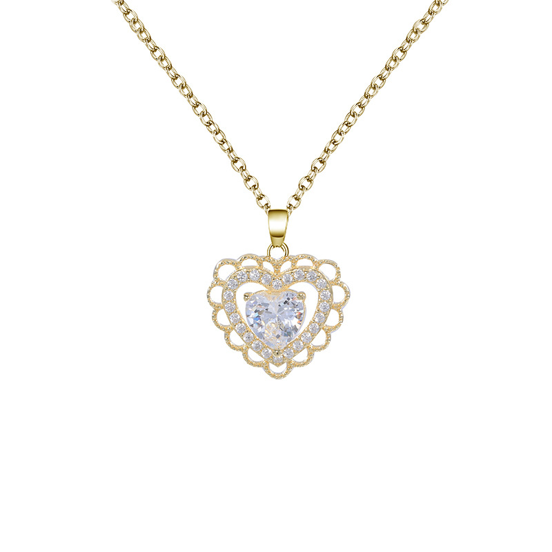 Zhuoheng Zhenxuan s925 Pure Silver Clover Necklace with micro-inlaid zircon, exquisite and compact design, fashionable little dress necklace for women pic 26
