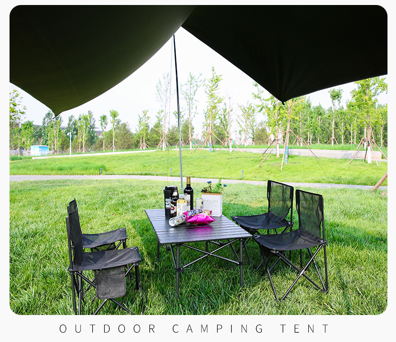 黑胶天幕帐篷户外便携式大号露营装备野营野餐防晒蝶形遮阳棚厂家详情32