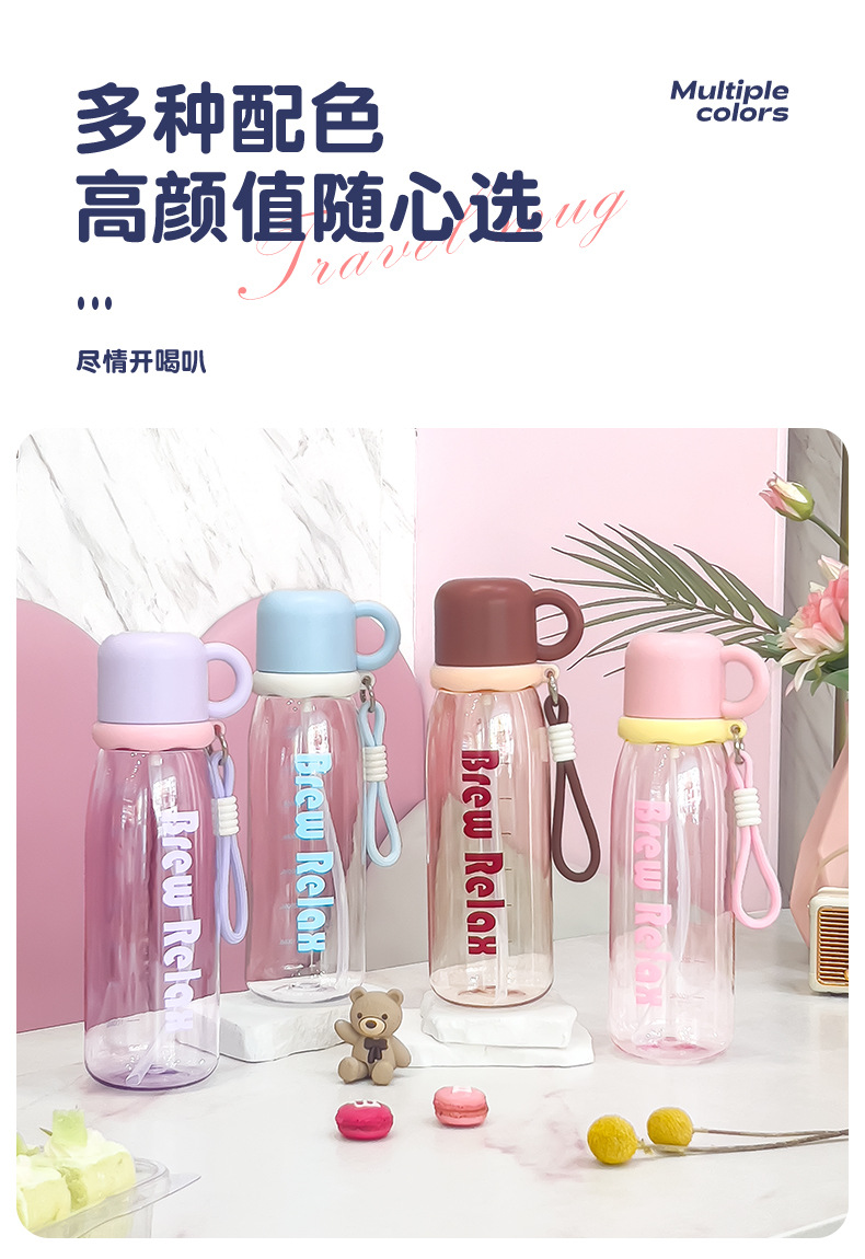 简约儿童水杯大容量便携高颜值耐高温夏季双饮塑料杯耐高温吸管杯详情9