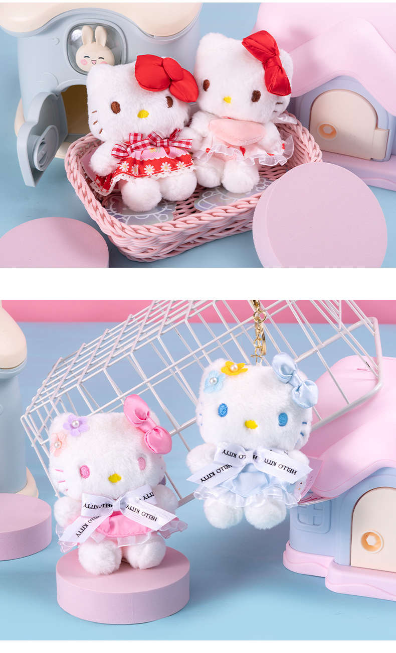 正版三丽鸥hellokitty可爱KT猫卡通钥匙扣挂件凯蒂猫公仔书包挂饰详情12