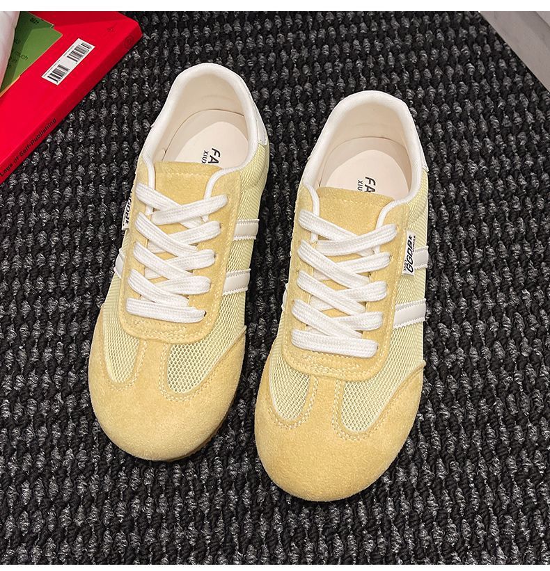 真皮平底小白鞋女鞋2025夏季新款网面德训鞋百搭休闲阿甘运动鞋子详情25