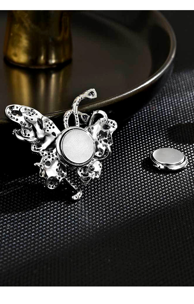 高档祖母绿小众蝴蝶磁吸扣轻奢精美典雅气质蝶舞百搭胸花配饰详情17