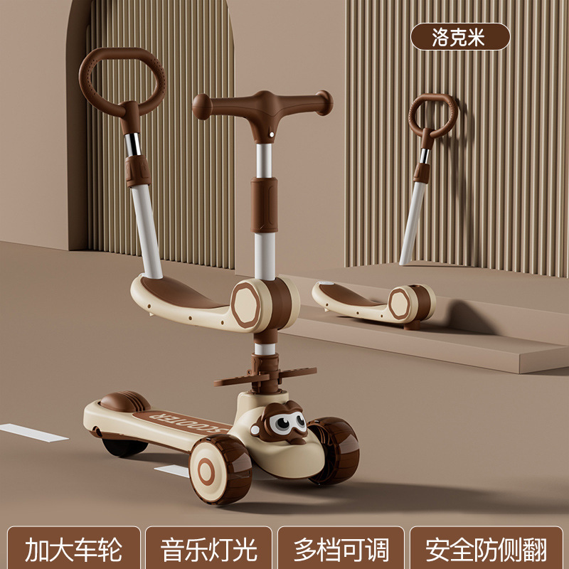 Three-in-one children's scooter for 3-6 years old, folding children's yo-yo, boys' and girls' sliding scooter, children's scooter pic 30