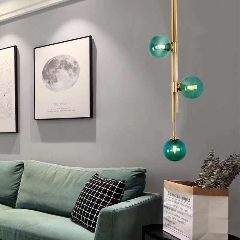 New modern light luxury Nordic creative bedroom bedside chandelier, simple and individual living room model room chandelier, full-house manufacturer pic 9