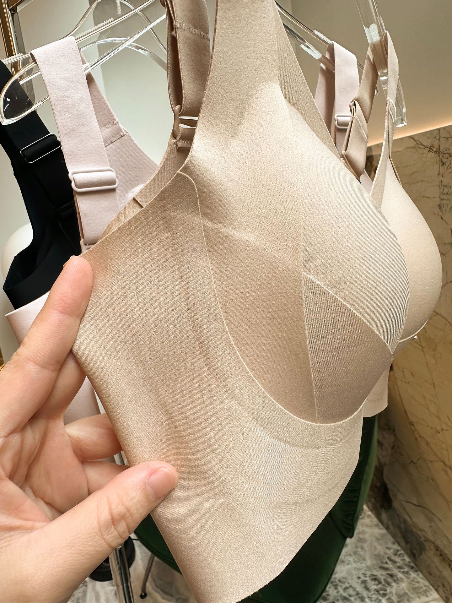 Full-cup latex bra for women, thin cup side-folding and adjustable bra, with a large bust that looks smaller, lifting and anti-sagging pic 52