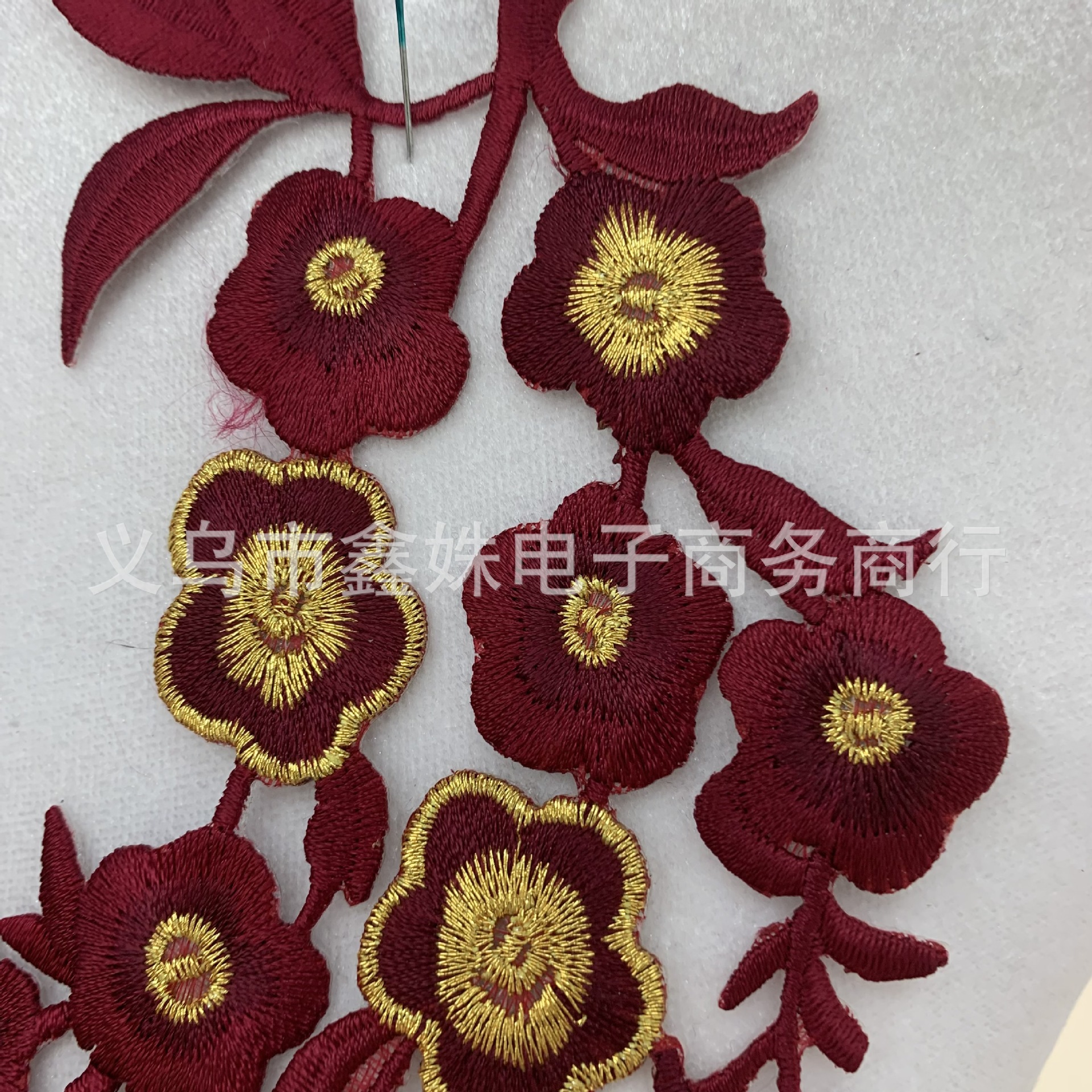 Plum blossom cloth pasted stage hot stamping performance embroidery pasting ethnic hot stamping pic 3