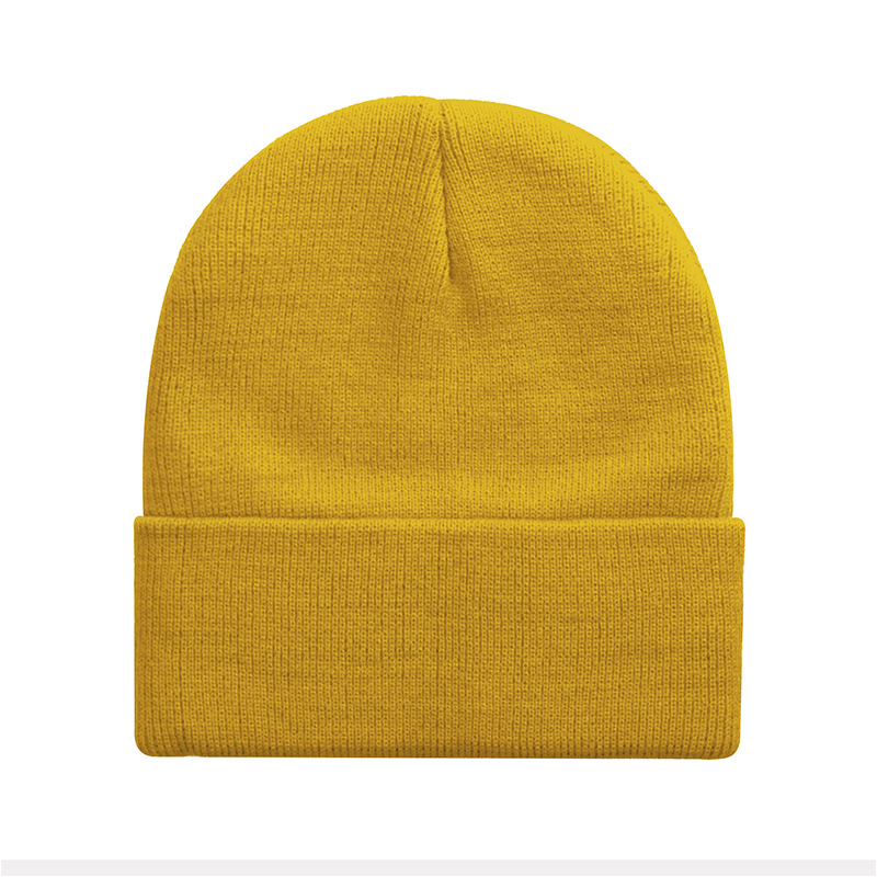 现货黑色针织帽男女纯色冷帽欧美保暖帽子荧光色毛线帽光板针织帽详情46