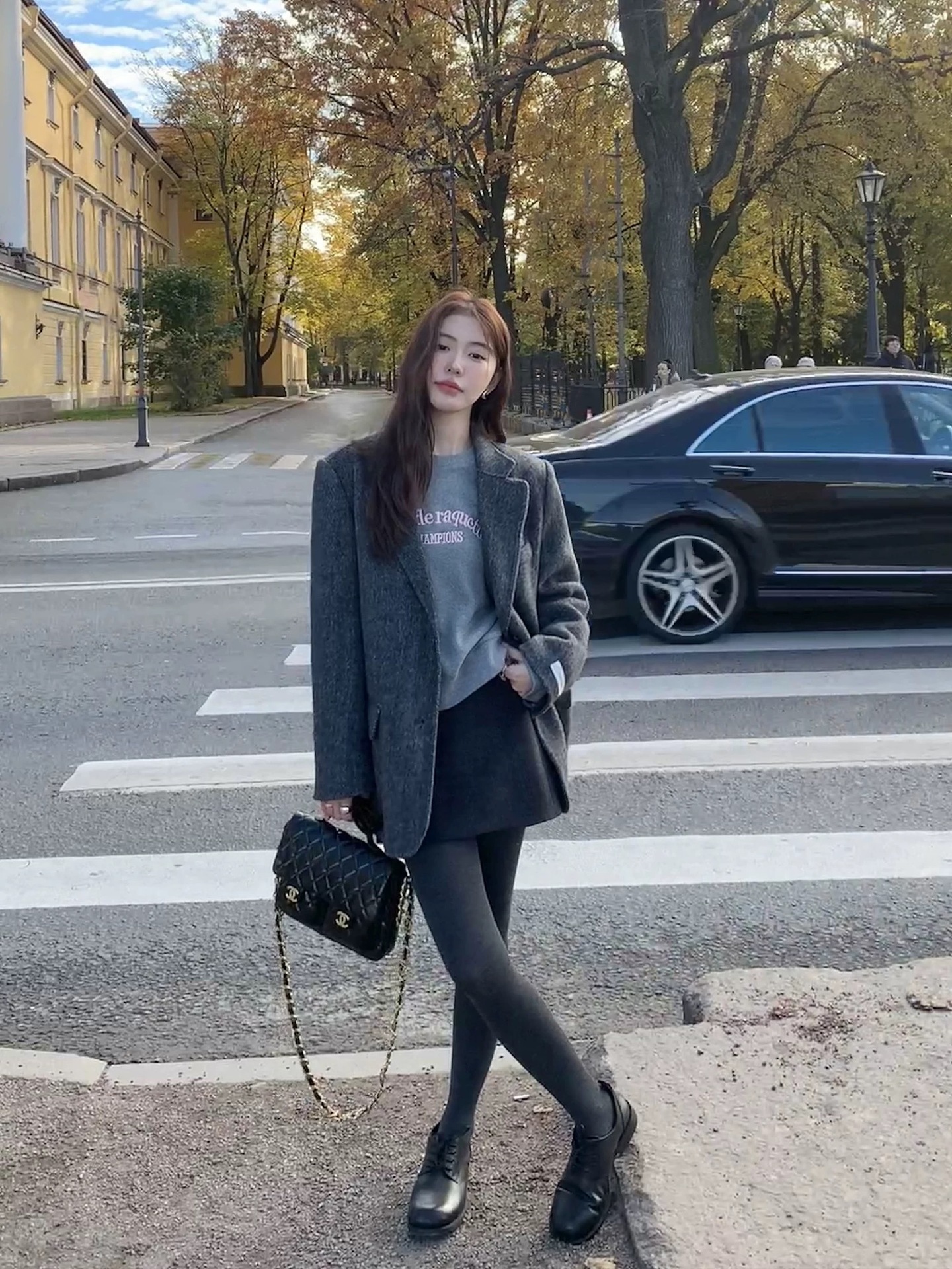 Four Beauties Slimming 100% short plush woolen A-line short skirt for women 25 winter New minimalist half skirt 9442 pic 30