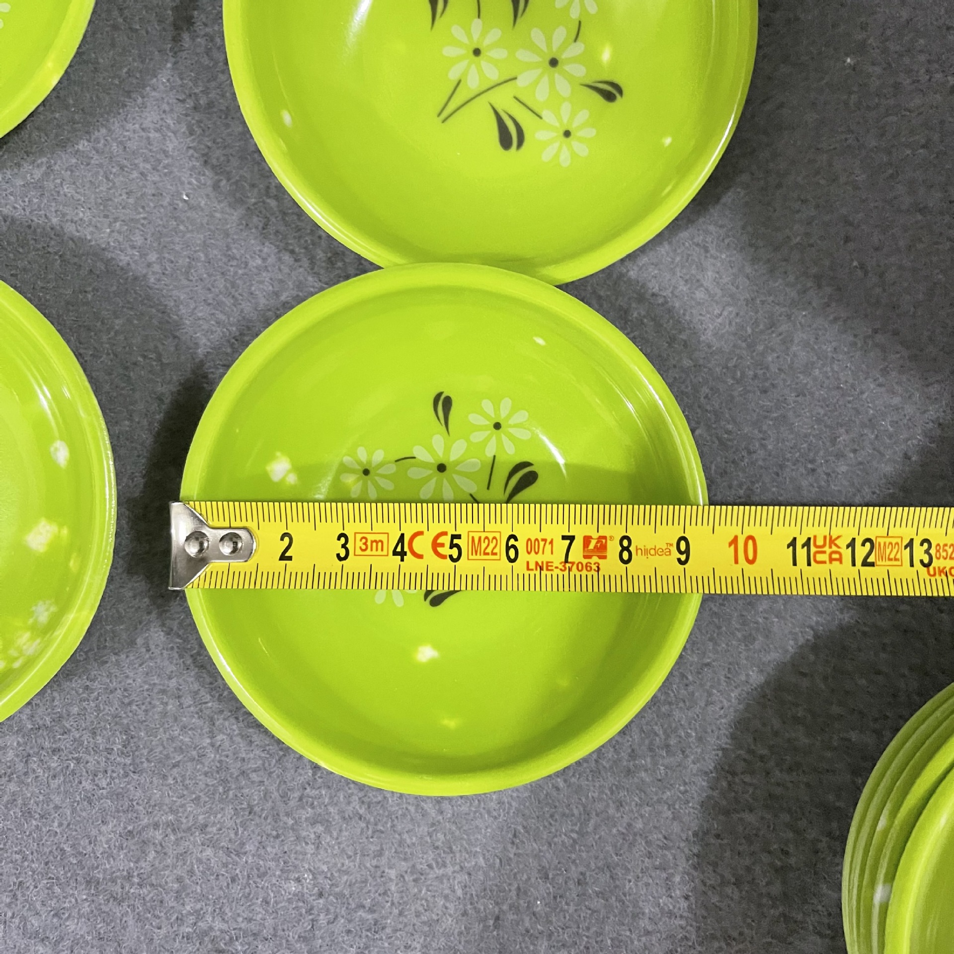 【 Zone 3-10 】8862 Snowflake Plate 1200/ box 8862A Vinegar Plate, Green Flower Plate, Fast Food Plate, Dipping Sauce Plate, Printed Plate 1 yuan supply pic 1