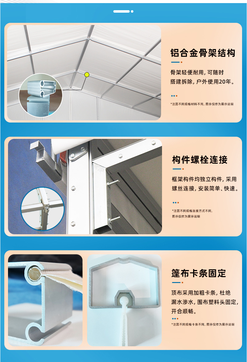 活动广告篷房展览赛事球馆篷房国外婚礼宴席帐篷免费拿样支持外贸详情7