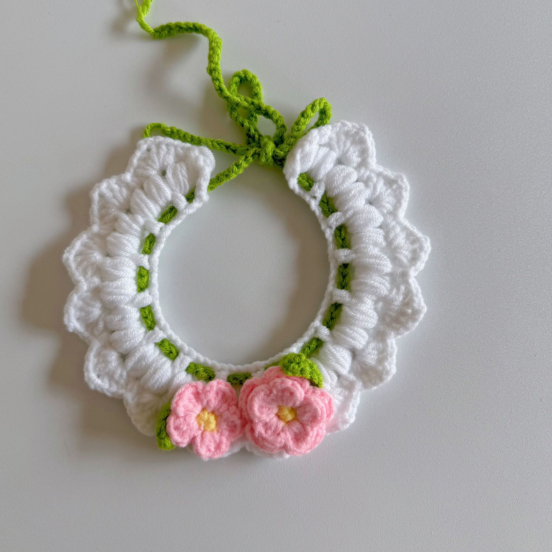 Pet hand-woven necklaces, cute cat knitted necklaces, kitten neck rings, small dog neck decorations pic 16