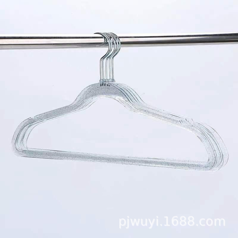 透明金粉水晶衣架子珍珠仙女衣挂少女心可爱学生衣撑子服装店批发详情5
