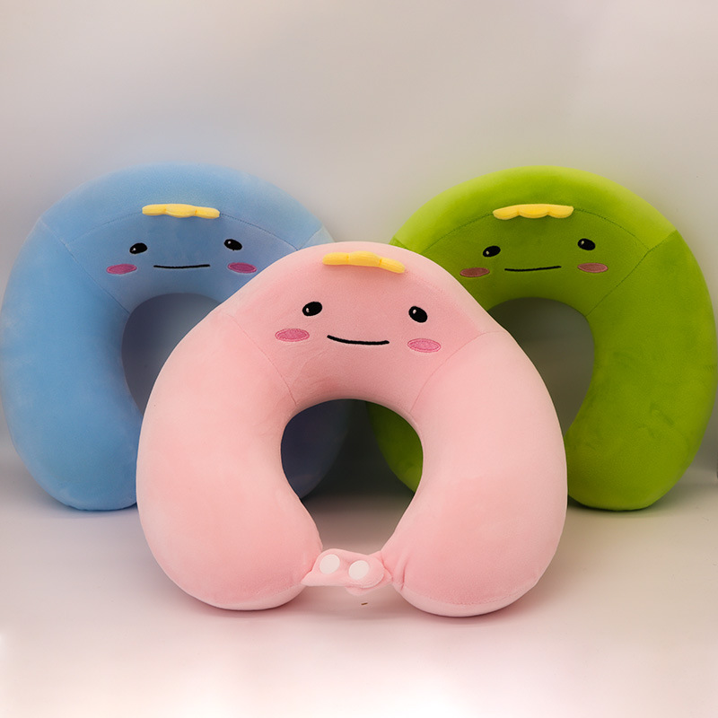 Cartoon memory foam U-shaped pillow, car neck support pillow, portable office plush neck pillow, travel neck support pillow, cute style pic 6
